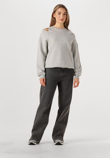 Grijze ALIX THE LABEL Trui LADIES KNITTED CUT OUT SWEATER - large