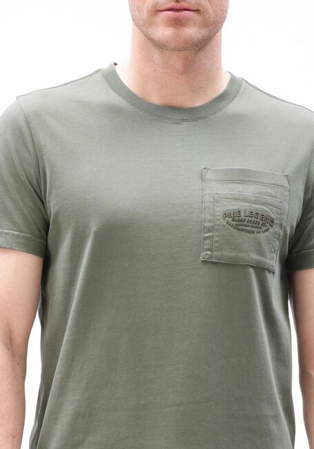 Groene PME LEGEND T-shirt PLAY HEAVY JERSEY POCKET - large