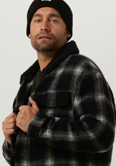Zwarte CALVIN KLEIN Jack CHECK SHERPA TRUCKER JACKET - large
