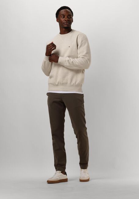 Beige TOMMY HILFIGER Sweater ESSENTIAL FLEECE CREWNECK - large