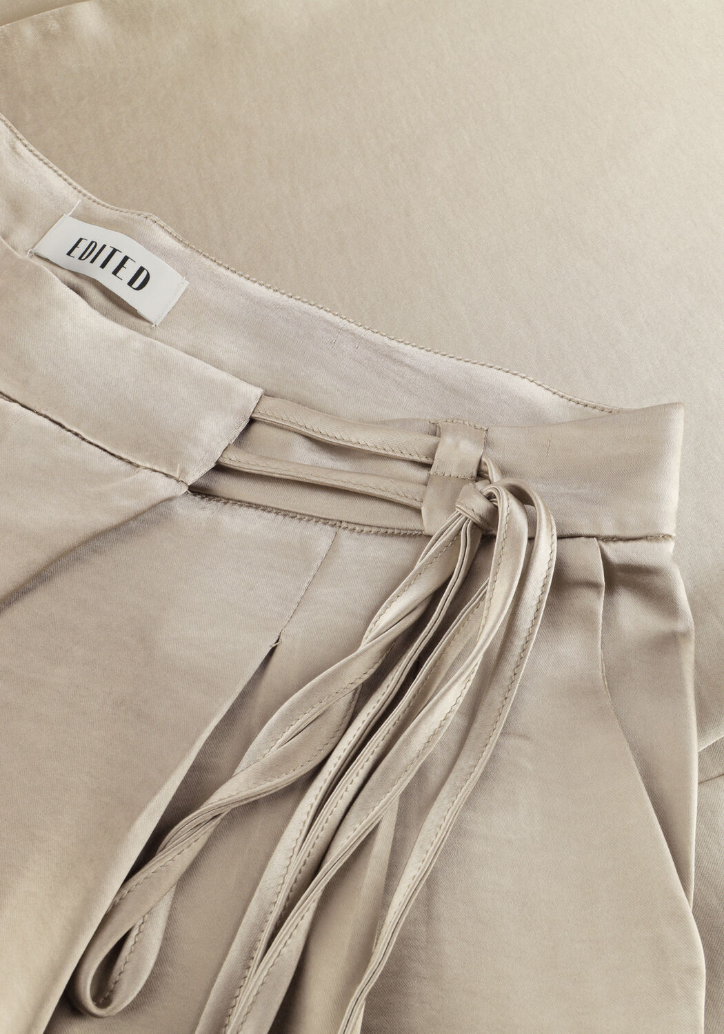 Beige EDITED Wijde broek KATIE TROUSERS - large