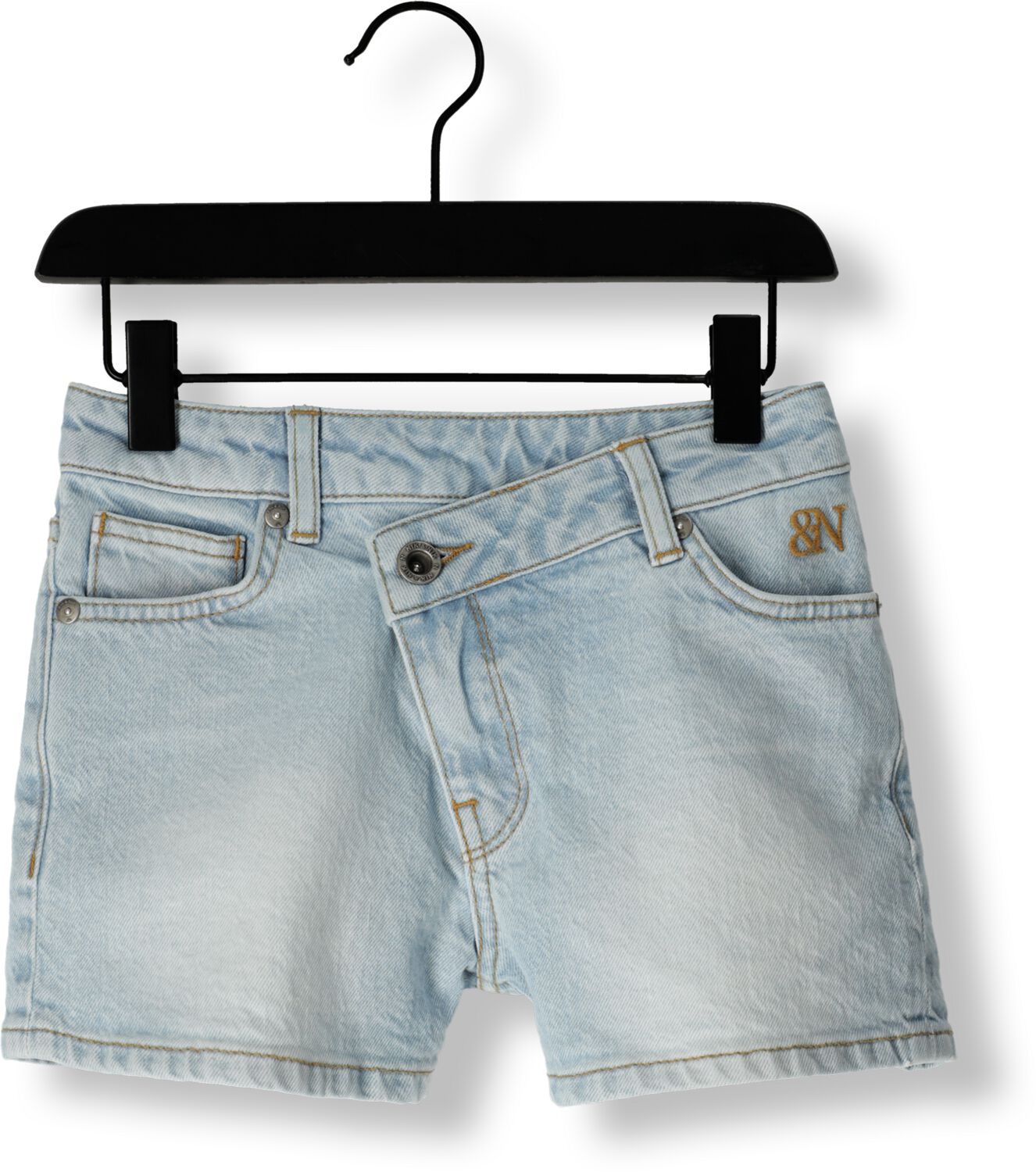 NIK&NIK denim short Faye light blue Korte broek Blauw Effen 128