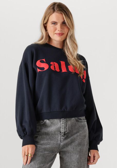 Donkerblauwe BY-BAR Sweater BIBI SALUT SWEATER - large