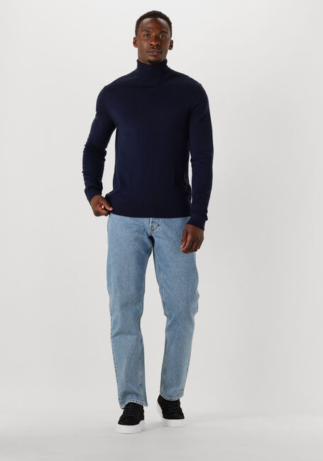 Donkerblauwe SELECTED HOMME Coltrui SLHTRAY LS KNIT MERINO ROLL NECK - large