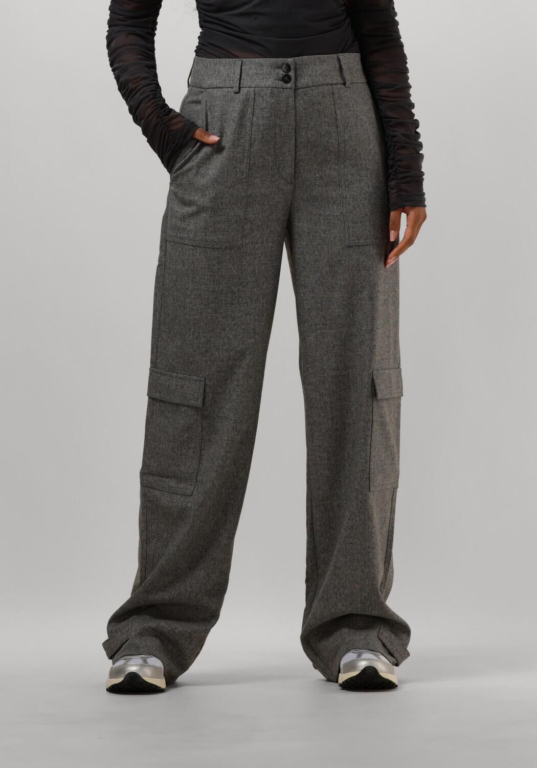 Fiveunits Cargo Strap Broek Pepper Melange Gray Dames