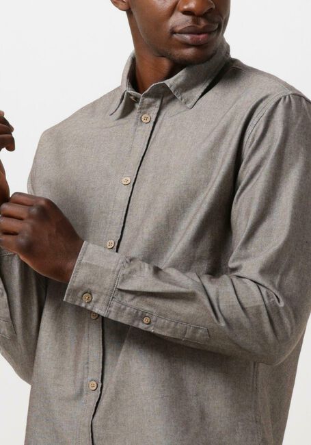 Bruine ANERKJENDT Casual overhemd AKLOUIS L/S LINEN SHIRT - large