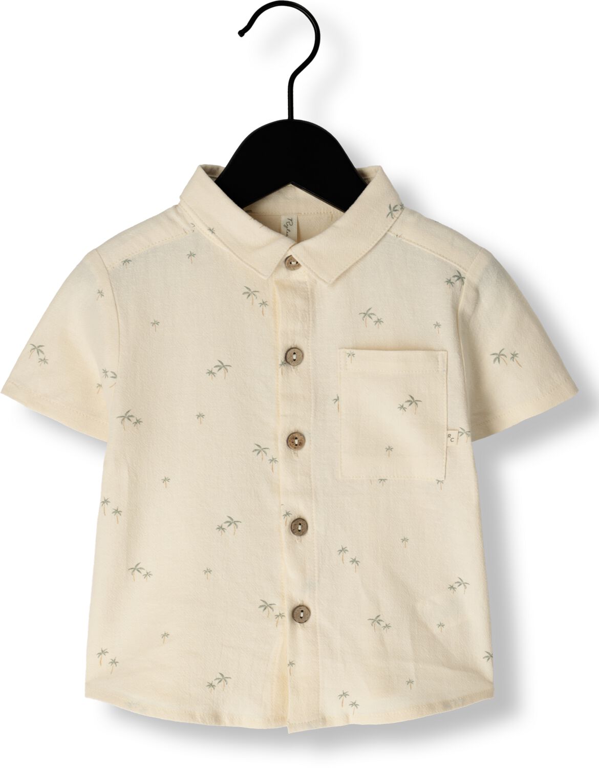 RYLEE + CRU Jongens Overhemden Collared Short Sleeve Shirt Palm Beige