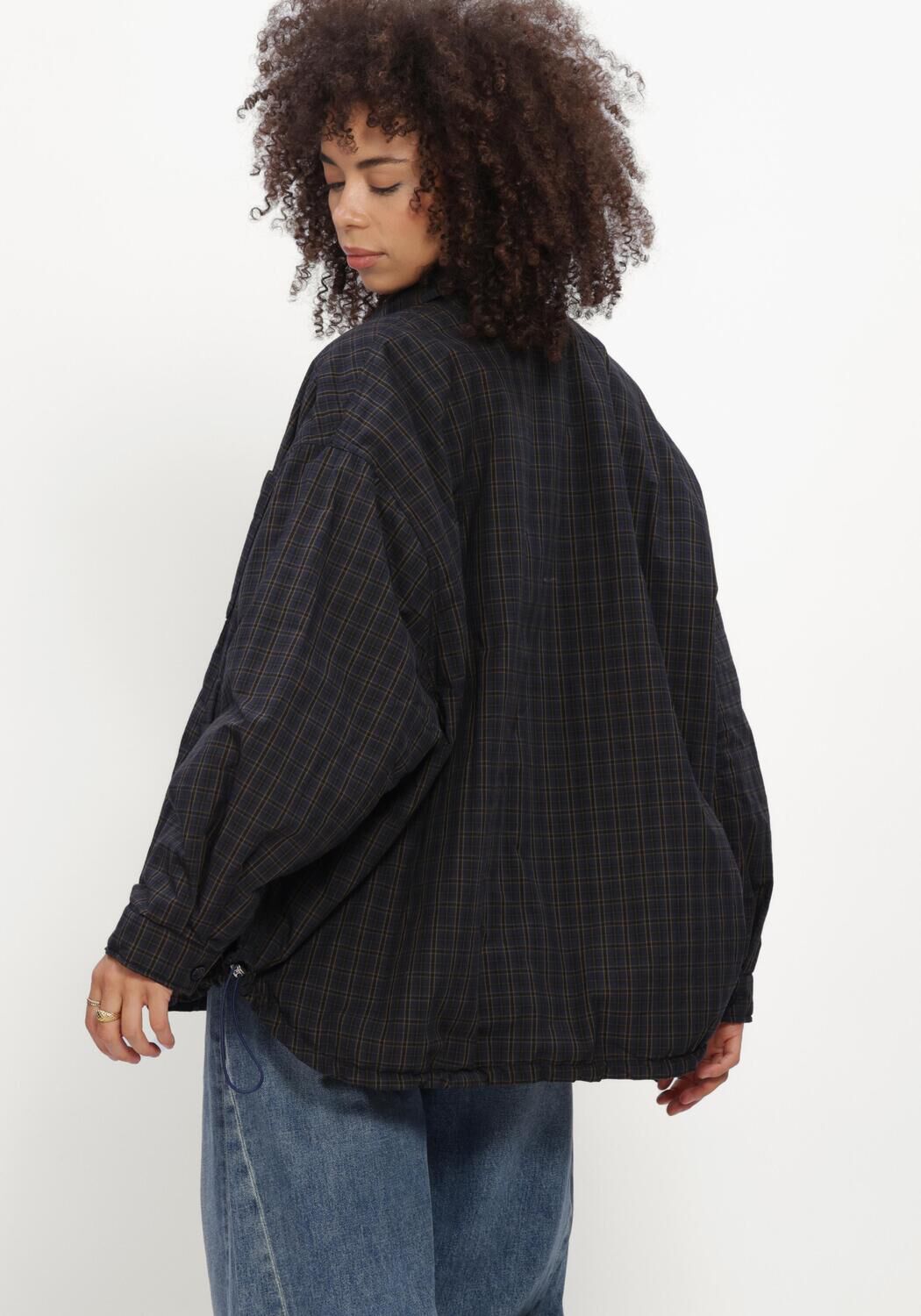 Donkerblauwe CATWALK JUNKIE Blazer LIGHT PADDED CHECK JACKET - large