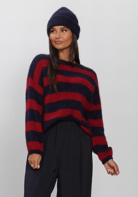 Bordeaux BY-BAR Trui GIGI STRIPE PULLOVER - large