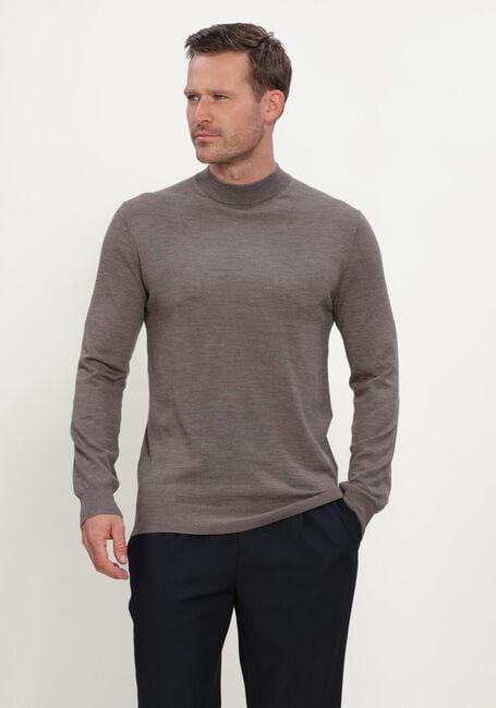 Taupe STEFANO LAURAN Trui TURTLE NECK MERINO - large
