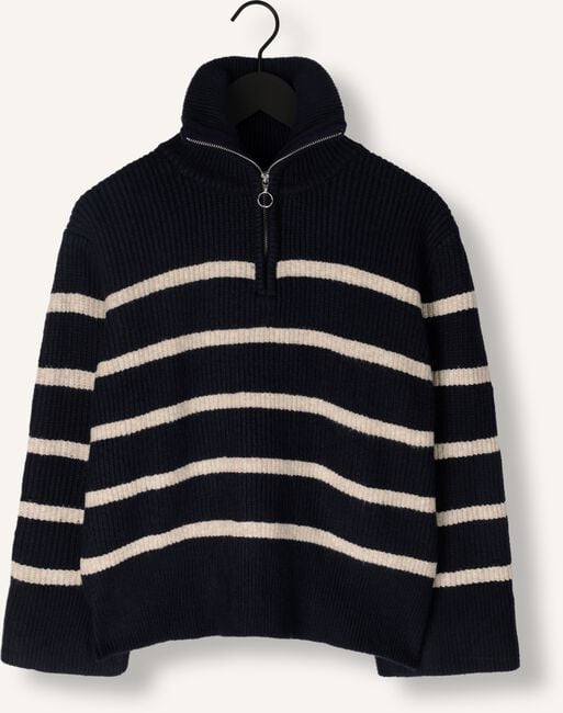 Donkerblauwe NEO NOIR Trui NEVENA STRIPE KNIT BLOUSE Donkerblauwe NEO NOIR Trui NEVENA STRIPE KNIT BLOUSE - large