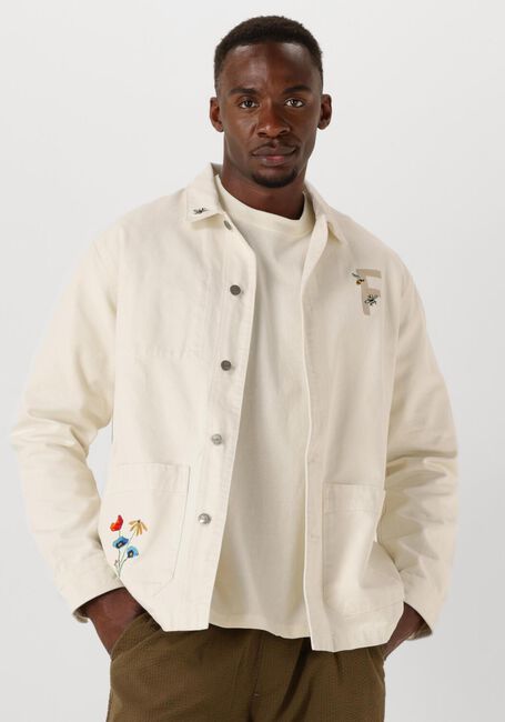 Gebroken wit FORÉT Overshirts ROWAN EMBROIDERY CANVAS OVERSHIRT - large