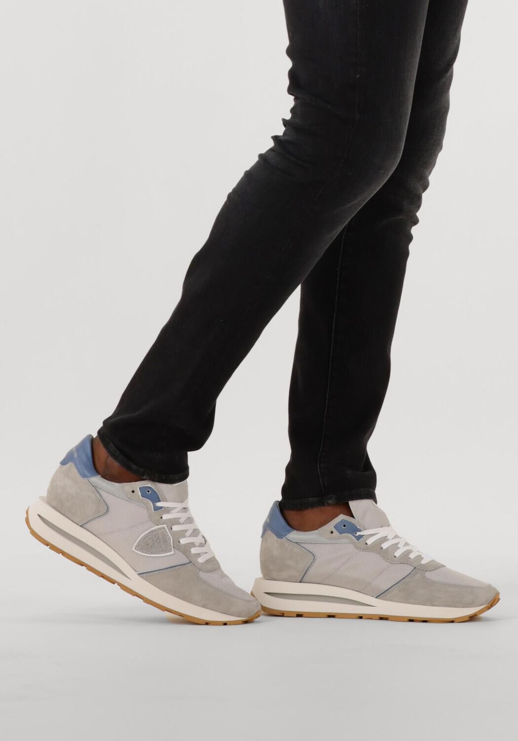 Grijze PHILIPPE MODEL Lage sneakers TROPEZ HAUTE LOW MAN - large