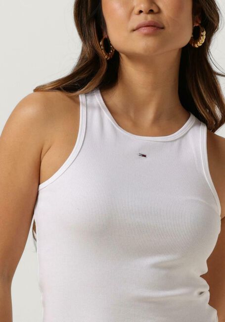 Witte TOMMY JEANS Top TJW ESSENTIAL RIB TANK - large