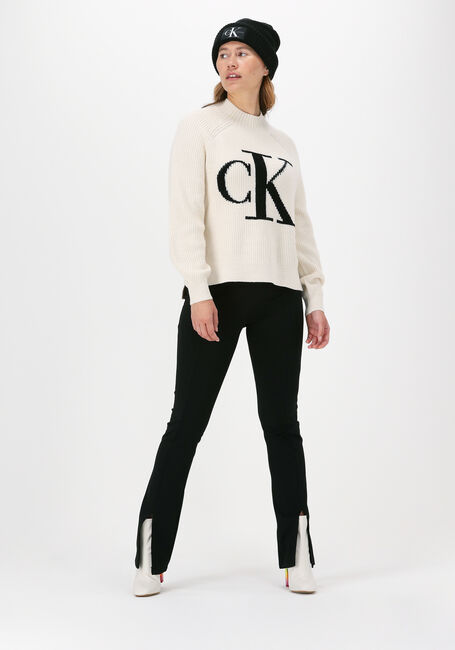 Zwarte CALVIN KLEIN Flared broek MILANO SPLIT PANTS - large