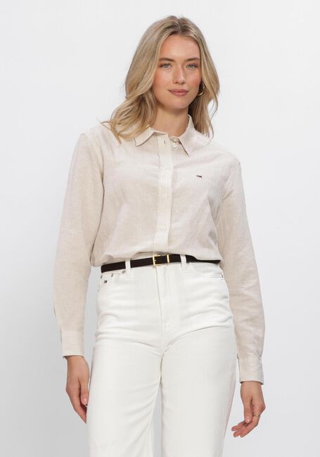 Beige TOMMY JEANS Blouses TJW RLX LINEN SHIRT - large