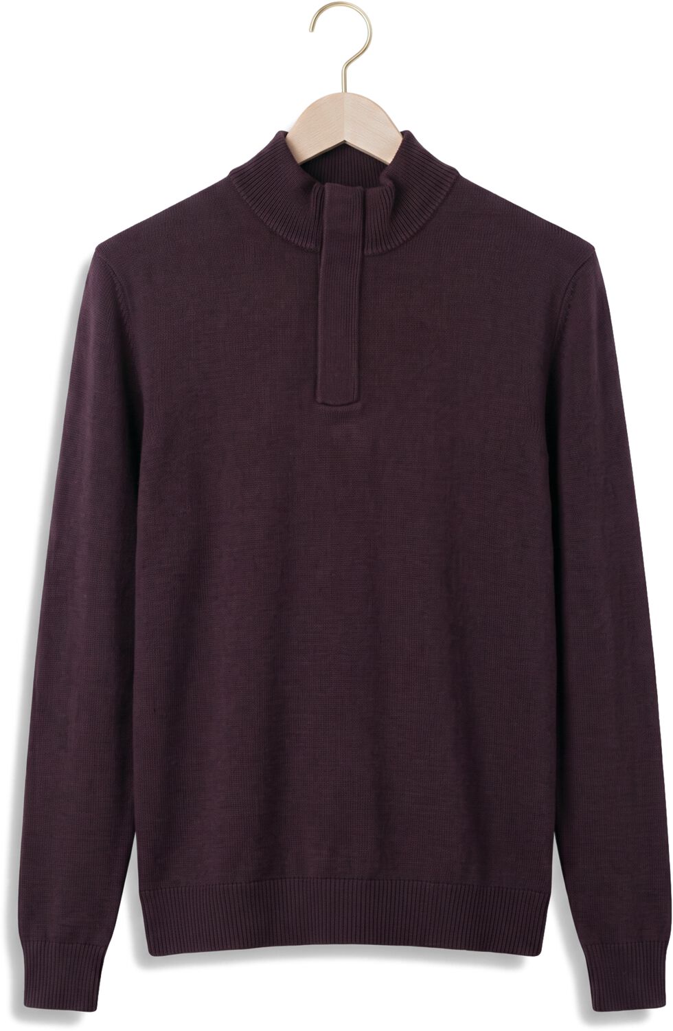 STEFANO LAURAN Heren Truien & Vesten Double Knit Zip Bordeaux