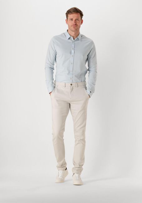 Blauwe CAST IRON Casual overhemd LONG SLEEVE SHIRT TWILL JERSEY 2 TONE - large