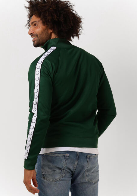 Groene FRED PERRY Vest TAPED TRACK JACKET - large