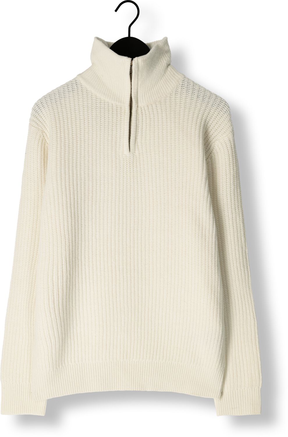 SELECTED HOMME Heren Truien & Vesten Slhland Ls Knit Half Zip Ecru