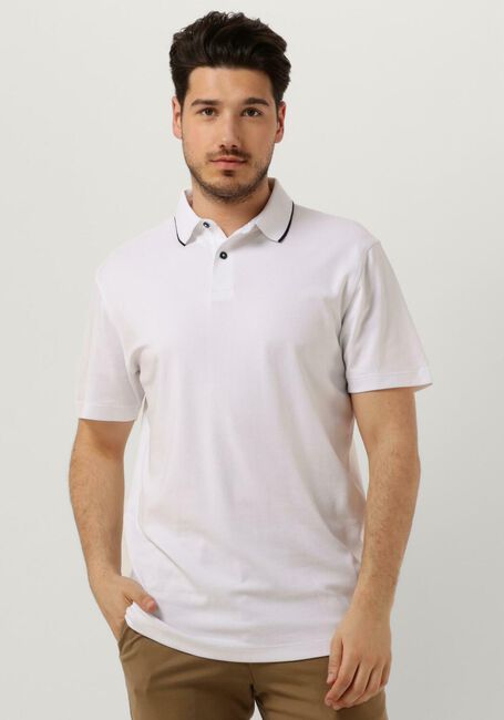 Witte SELECTED MEN Polo SLHLEROY COOLMAX SS POLO B - large