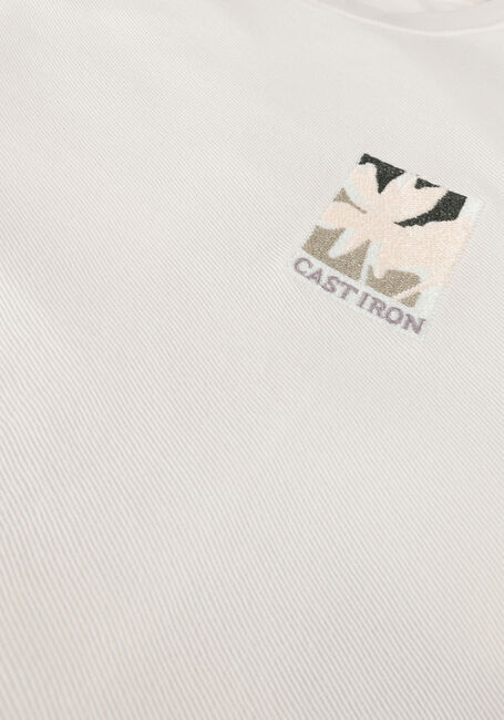 Gebroken wit CAST IRON T-shirt SHORT SLEEVE R-NECK REGULAR FIT COTTON TWILL - large