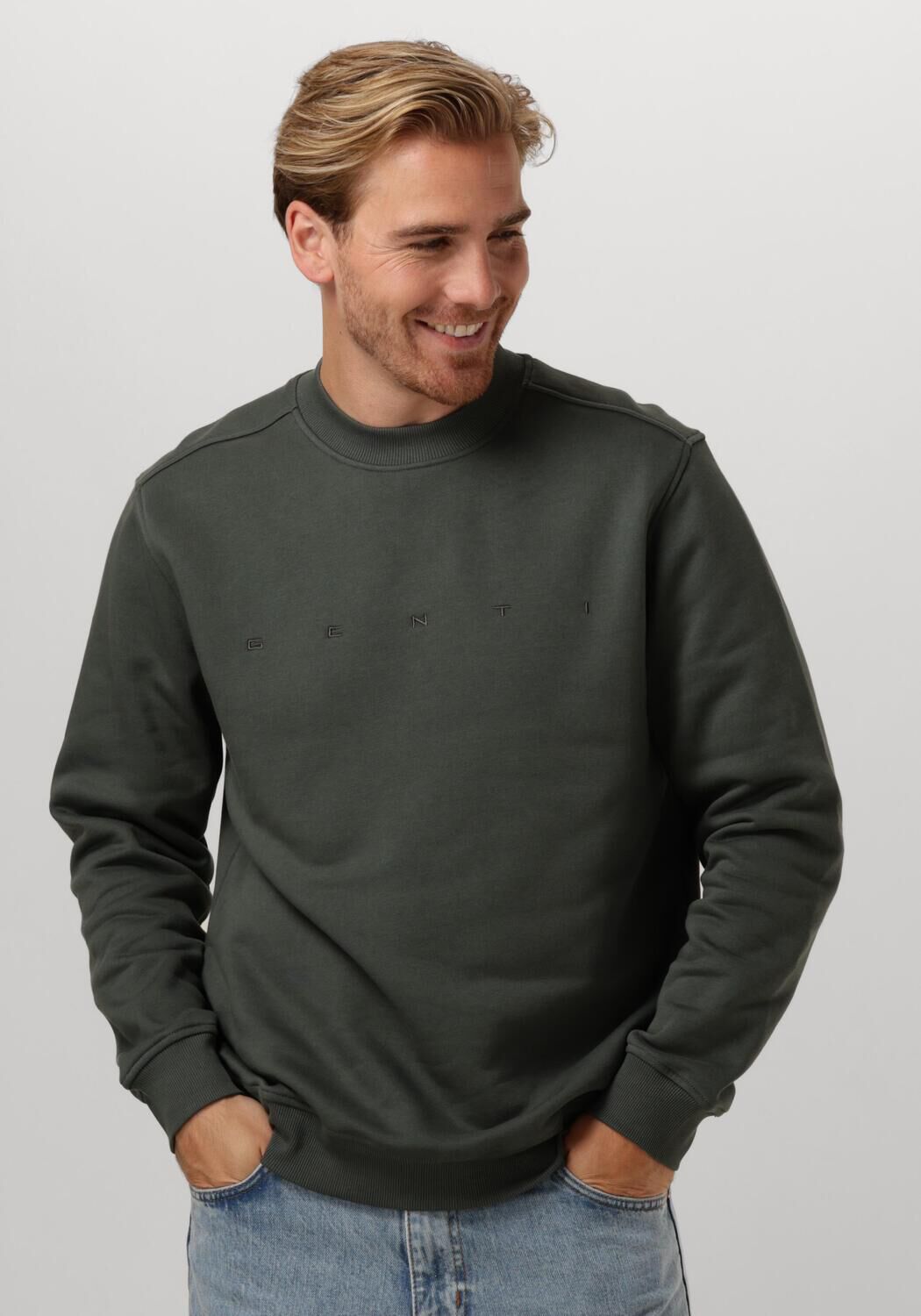 GENTI Heren Truien & Vesten J1113-3229 Groen