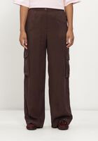 Bruine Y.A.S. Broeken YASBAMBOO HMW PANT WO. ELASTIC
