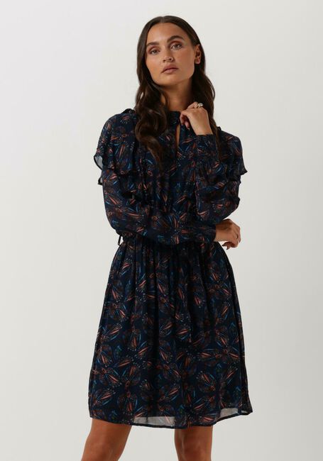 Blauwe POM AMSTERDAM Mini jurk DRESS 7093 - large