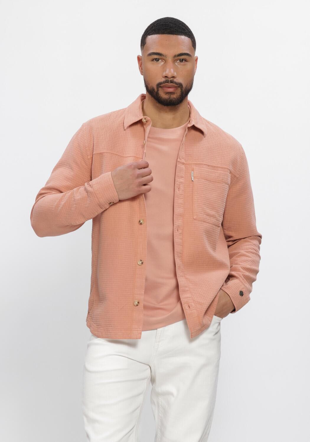 Roze CAST IRON Overshirts BLOCK STRUCTURE GD - large