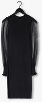 Zwarte Y.A.S. Midi jurk YASMELANIA LS KNIT DRESS