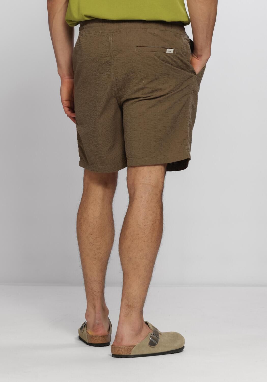 Taupe FOR&Eacute;T Korte broek HUSH SEERSUCKER SHORTS - large