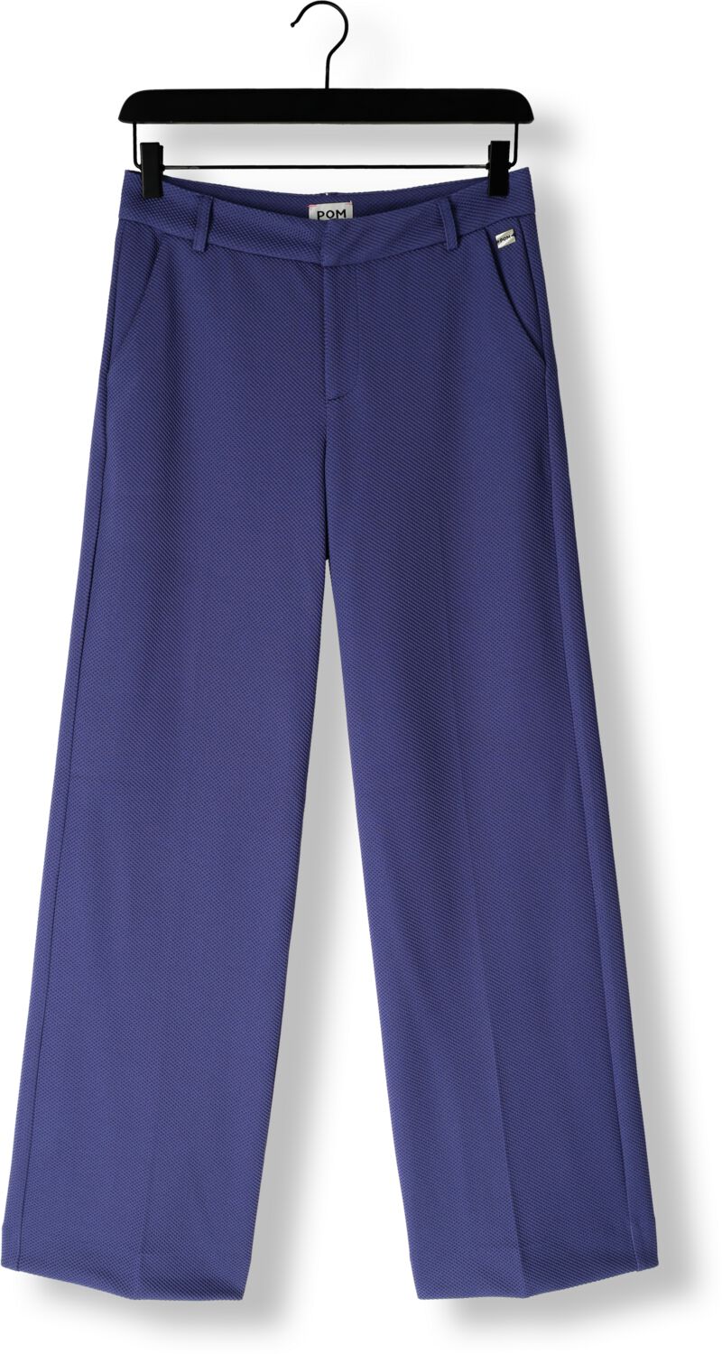 POM AMSTERDAM Dames Broeken Wide Leg Pants Sapphire Donkerblauw