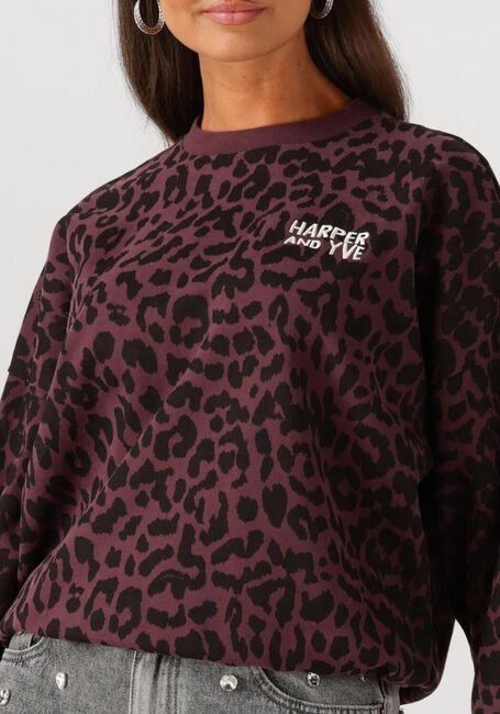 Paarse HARPER & YVE Trui LEOPARD-SW - large