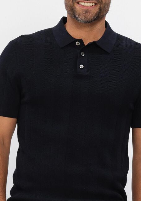 Donkerblauwe PROFUOMO Polo POLO SS COTTON LINEN - large
