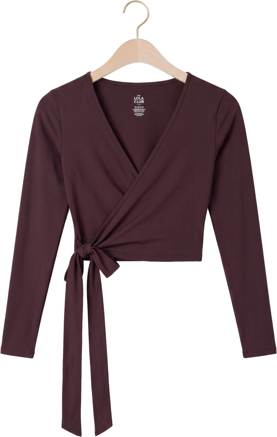 THE LOLA CLUB Dames Tops & T-shirts Bruna Wrap Top Paars