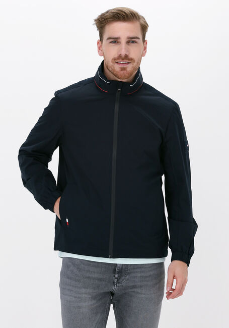 Donkerblauwe TOMMY HILFIGER Jack RIPSTOP STAND COLLAR JACKET - large