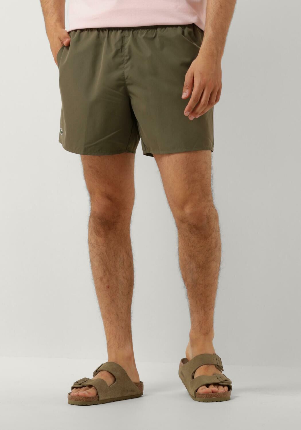 LACOSTE Heren Zwembroeken 1mh1 Men's Swimming Trunks Groen