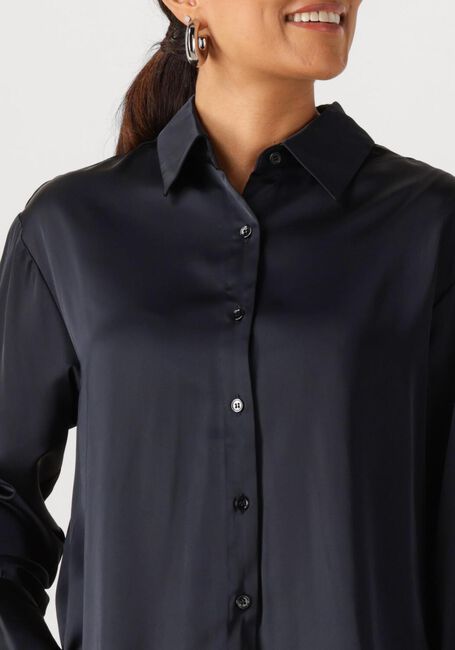 Donkerblauwe WITHBLACK Blouses WBLDAGMAR SATEEN LS SHIRT - large