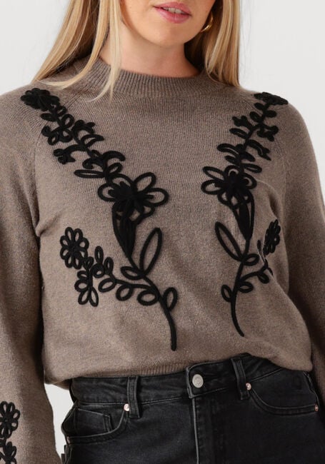 Taupe OBJECT Trui OBJLANEY RUBIN LS PULLOVER NOOS - large