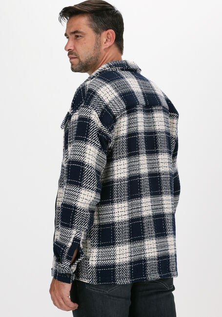 Blauwe ANERKJENDT Overshirt AKKARSTEN HEAVY CHECK - large