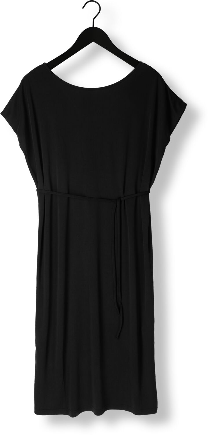 MINUS Dames Jurken Ophelia Boat Neck Short Sleeve Midi Modal Dress Zwart