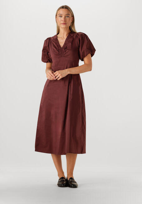 Bordeaux NEO NOIR Maxi jurk ILLANA POPLIN DRESS - large