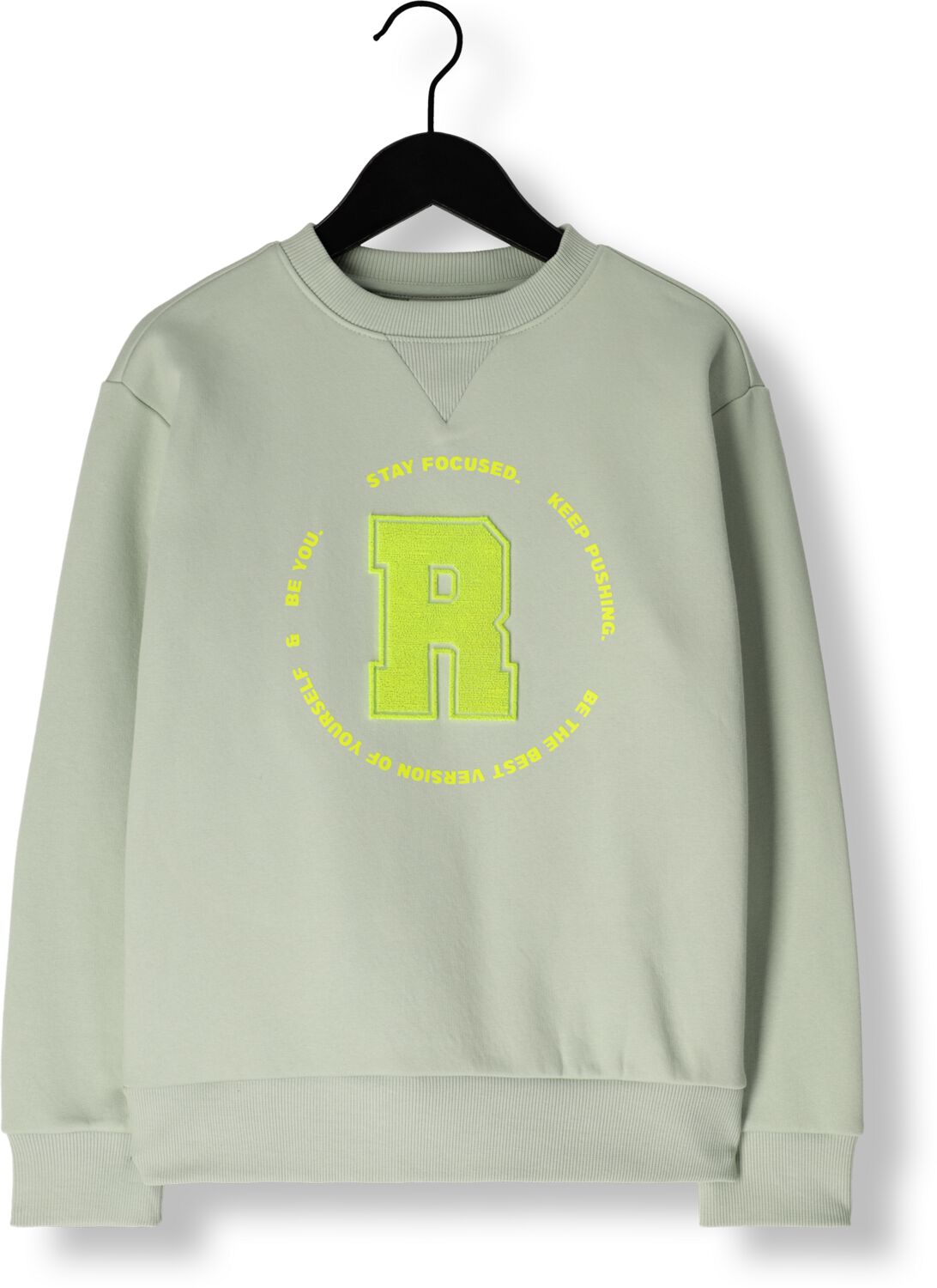 Retour Jeans sweater Luuk met printopdruk zachtgroen Printopdruk 122 128