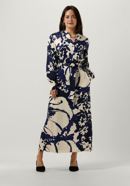 Donkerblauwe VANILIA Maxi jurk PRINTED DRESS - large