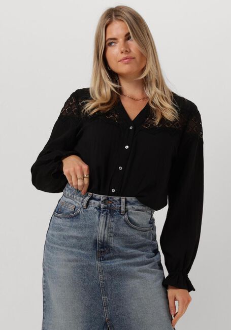 Zwarte CO'COUTURE Blouses SELMA ANGLE LACE SHIRT - large