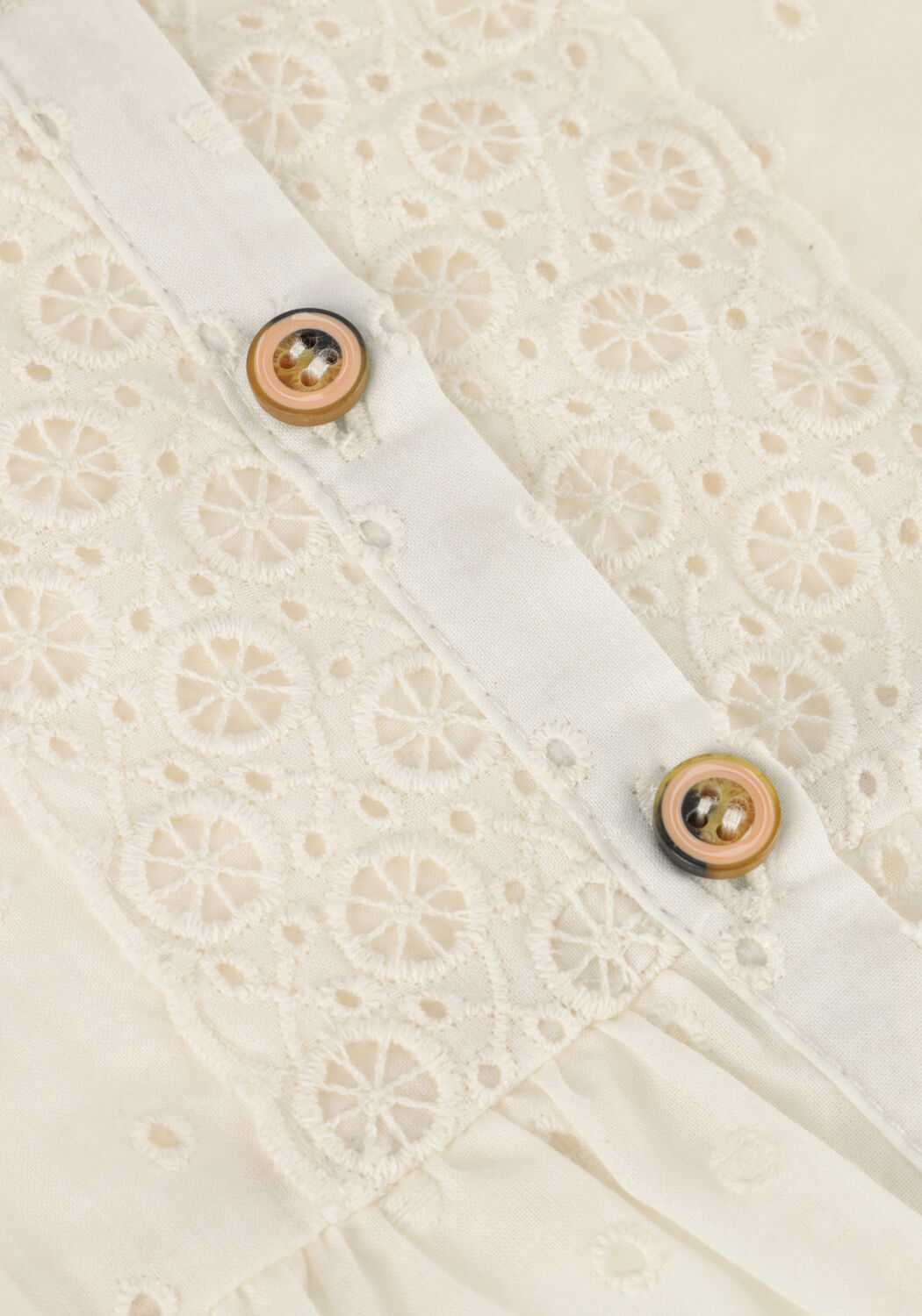 NONO Meisjes Blouses Tylia Embroidered Blouse Ecru