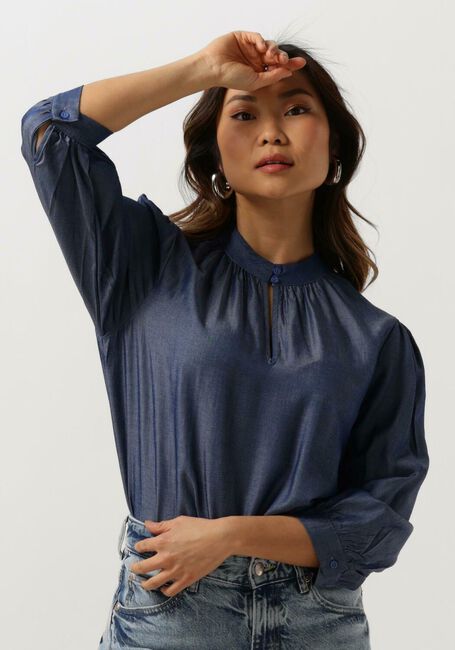 Blauwe MINUS Blouse KELSY 3/4 SLEEVE BLOUSE - large