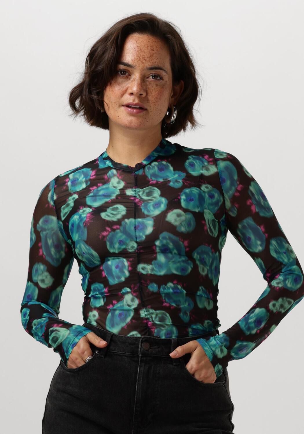 REFINED DEPARTMENT Dames Tops & T-shirts Myrthe Turquoise