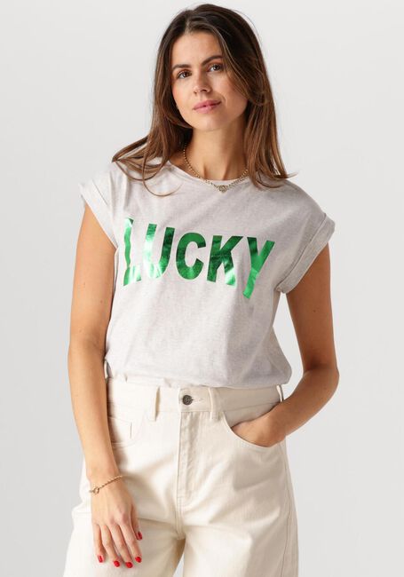 Grijze BY-BAR T-shirt THELMA LUCKY TOP - large